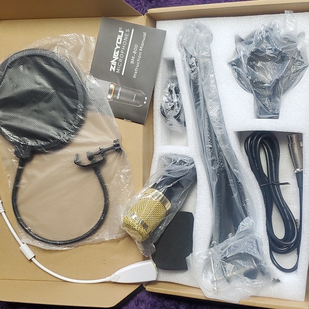 BNIB Zingyou XLR to Aux Condenser Microphone BM-800